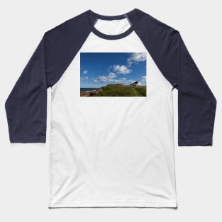 Super Sunny Seaton Sluice September Scene Baseball T-Shirt